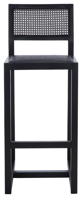 Safavieh Seika Rattan Bar Stool, Black