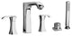 Lady Roman Tub With Lever Handles And A Diverter With Hand Held Shower, Chrome