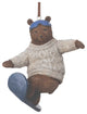 Skate and Snowboard Bear Ornament, 4-Piece Set