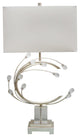 Crystal and Gold Branch Table Lamp, Silver
