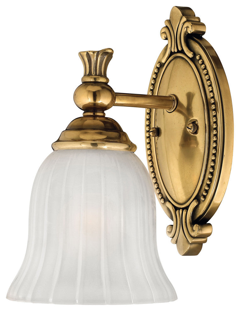 Hinkley Francoise Medium Single Light Vanity, Burnished Brass