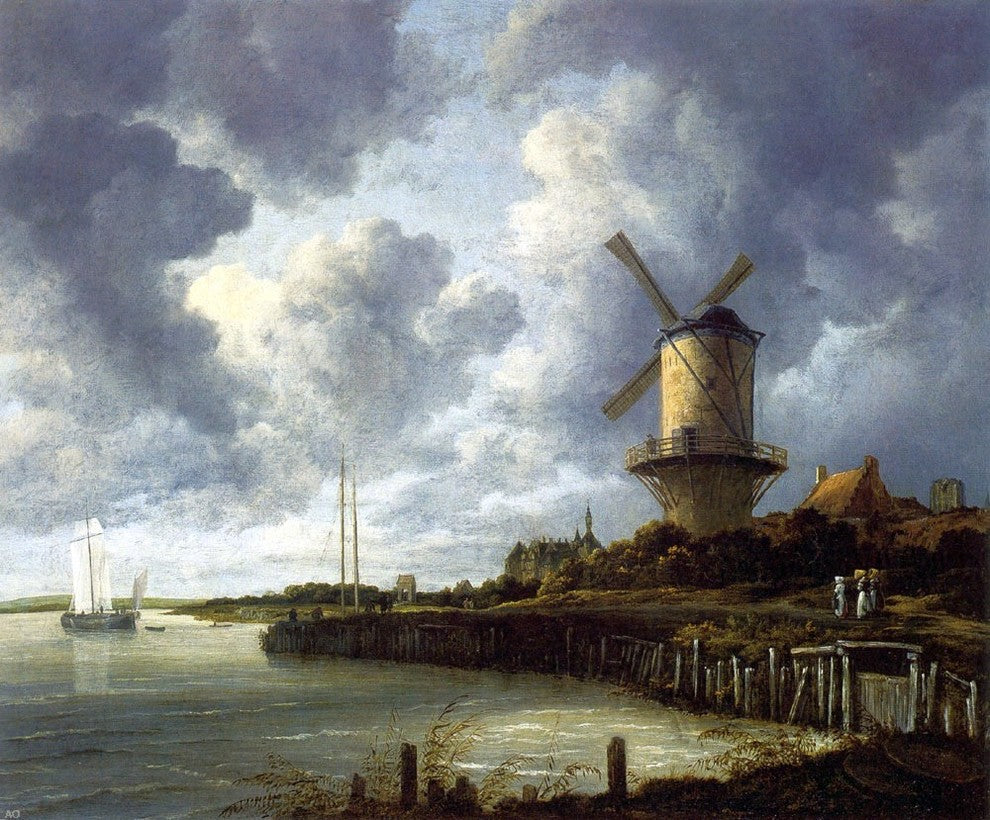 Jacob Van Ruisdael Mill at Wijk near Duursteede Gallery Wrapped Canvas Print