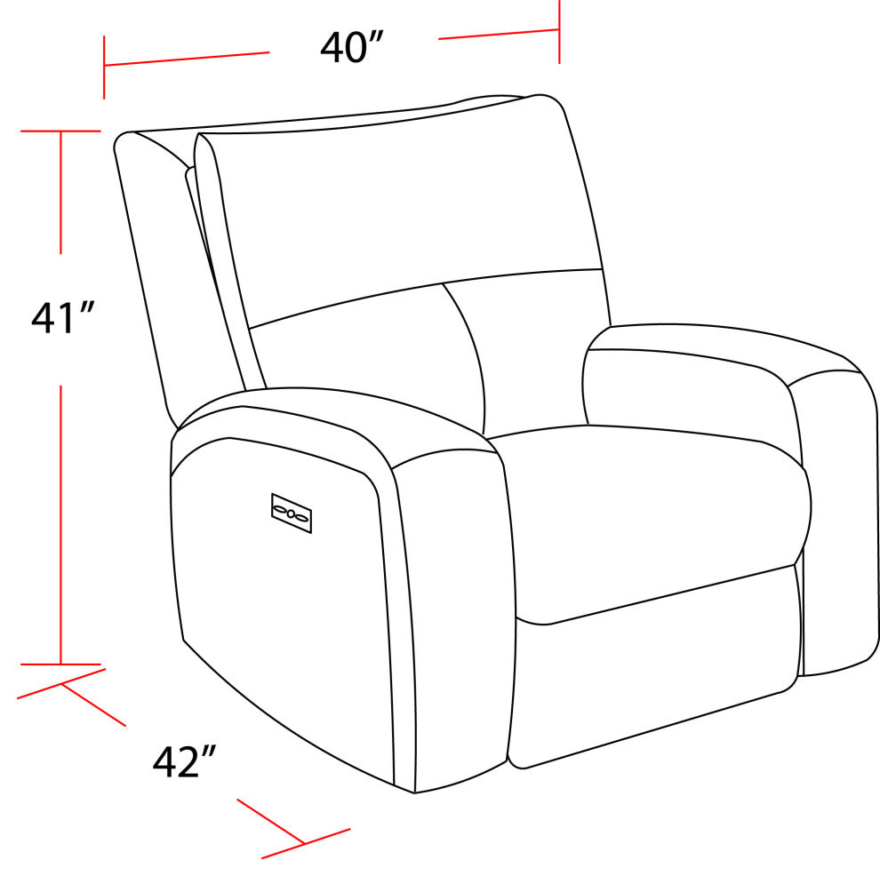 Polaris Slate Power Reclining Sofa and Two Recliners