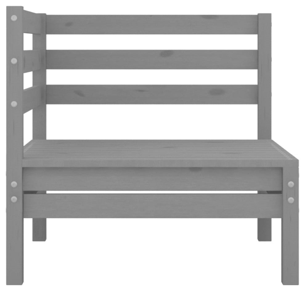Vidaxl Patio Corner Sofas 2-Piece Gray Solid Pinewood