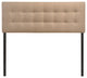 Modway Bedroom Emily Queen Fabric Headboard, Beige