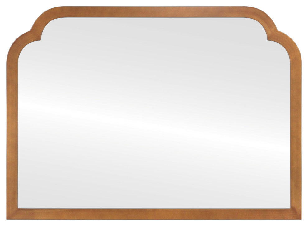 Verdon Framed Mantel Mirror, Clover Cathedral, 38.4"x27.4", Autumn Bronze