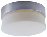 Flux 7"W 1-Light LED Flush Mount Light Fixture Satin Silver Finish by Maxim