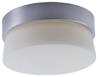 Flux 7"W 1-Light LED Flush Mount Light Fixture Satin Silver Finish by Maxim