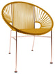 Concha Indoor/Outdoor Handmade Dining Chair, Caramel Weave, Copper Frame