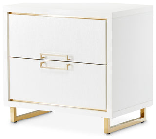 Palm Gate Nightstand, Cloud White