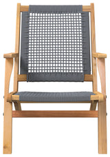 Vega Natural Stain Outdoor Chair in Gray Cording
