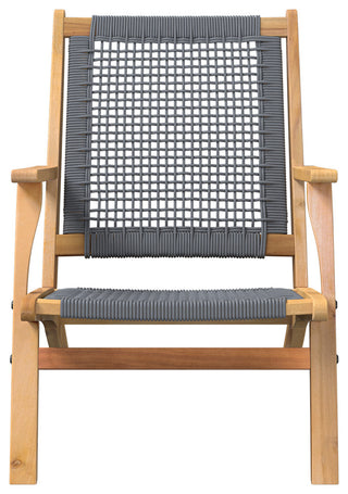 Vega Natural Stain Outdoor Chair in Gray Cording