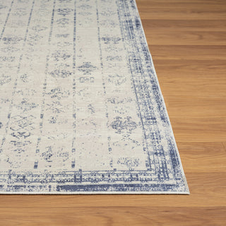 Ayla Blue/Gray Transitional Tribal Waterproof Area Rug, 2' X 5'