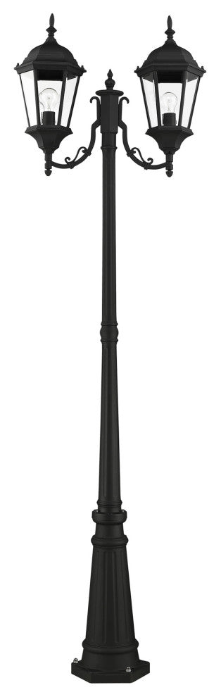 Textured Black Traditional, Historical, Outdoor Post Light