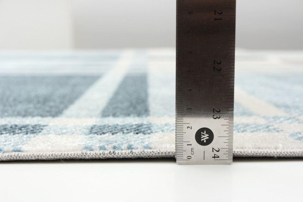 Aqua Roma Area Rug, Blue, 8'x10'