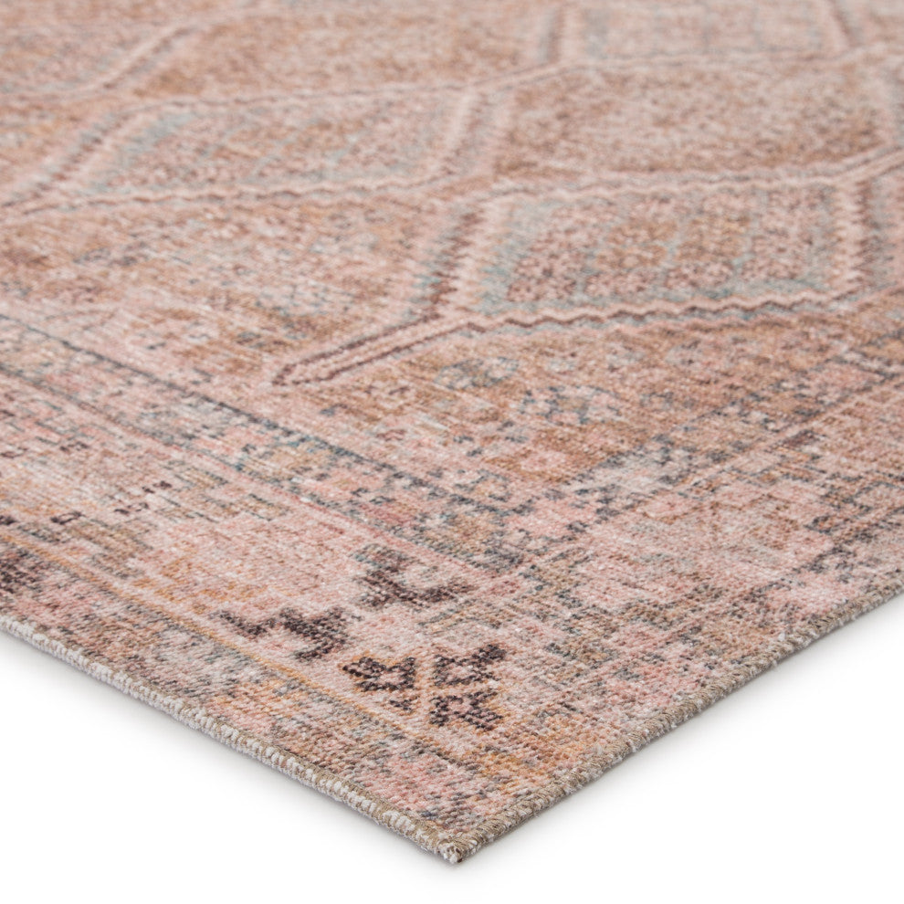 Machine Washable Jaipur Living Marquesa Trellis Light Pink/Blue Area Rug, 6'x9'
