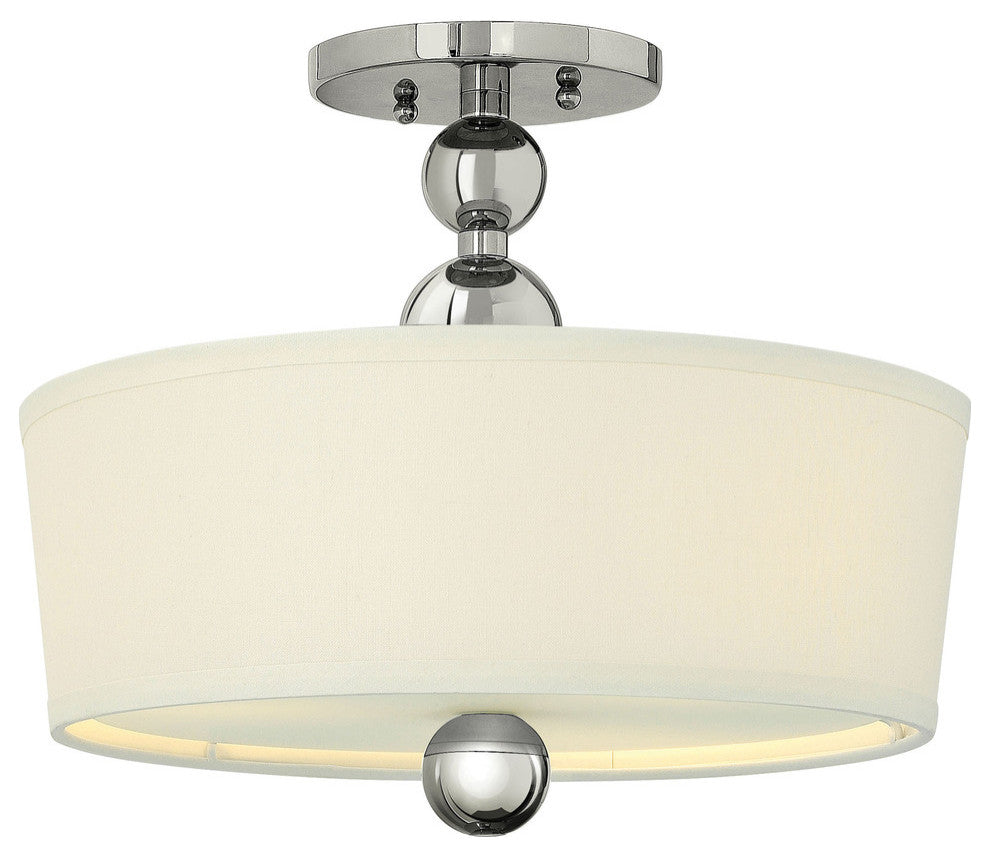 Hinkley Zelda Foyer Medium Semi-Flush Mount, Polished Nickel