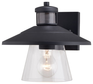 Westport One Light Outdoor Motion Sensor Wall Light in Textured Black