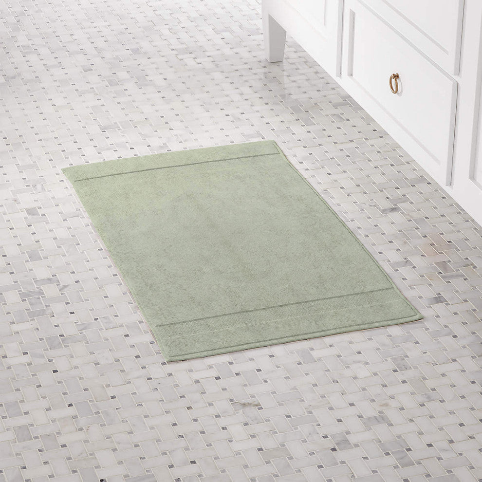 Organic Cotton Feather Touch Quick Dry 900 GSM Bath Mat, 20"X33", Green Tint