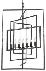 Capri 7-Light Chandelier, Raw Steel