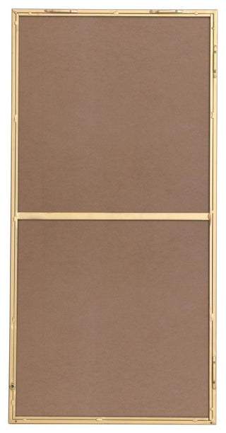 Home Living Metal Frame Rectangle Mirror 18", Brass