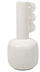 Ceramic Flower & Plant Vase, 4.72"L x 10.24"H x 4.72"W, White