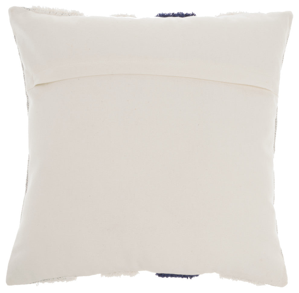 Mina Victory CN980 Throw Pillow, Blue Ink, 18" x 18"