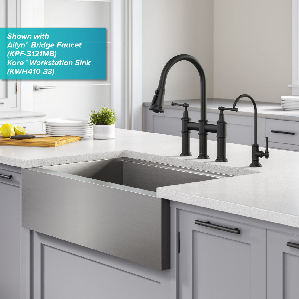 Allyn Drinking Water Dispenser Beverage Kitchen Faucet, Matte Black