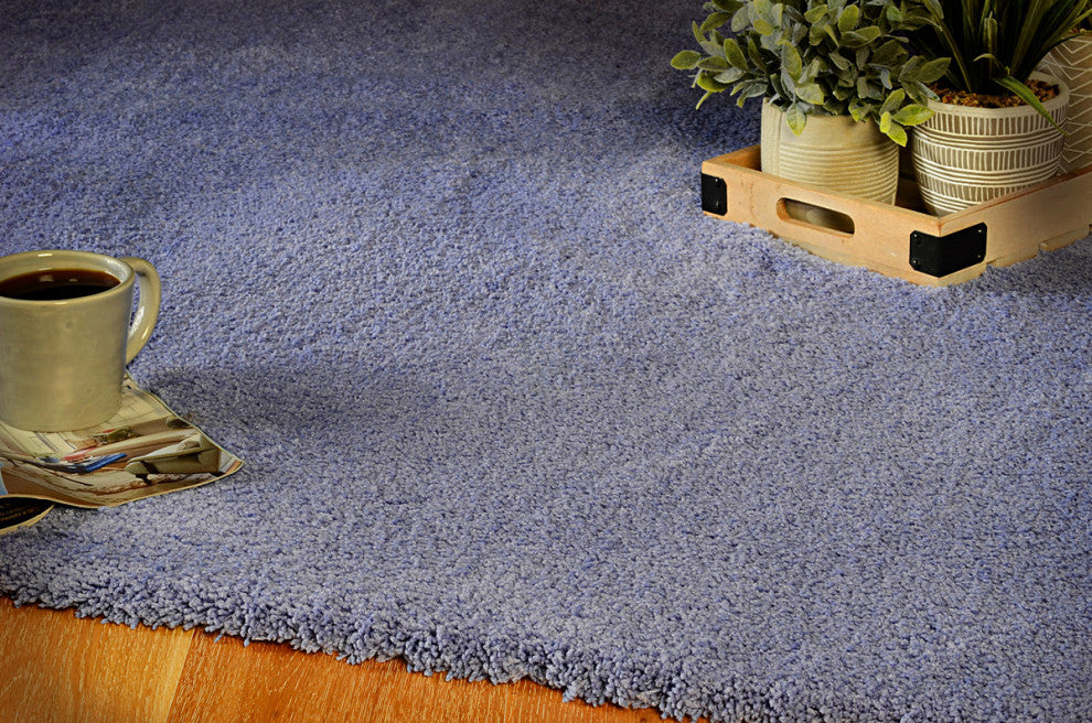 KAS Bliss 1573 Purple Shag Area Rug, 8' x 11'