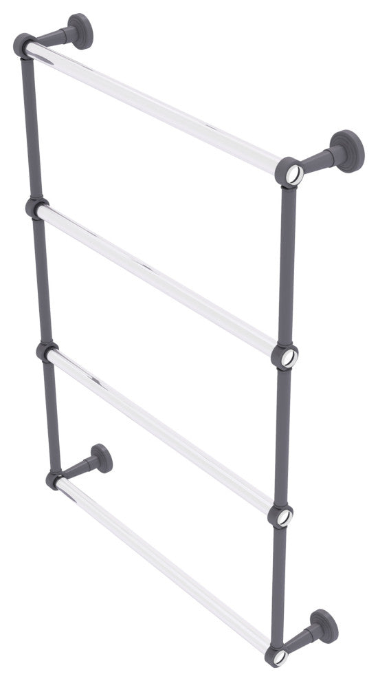 Pacific Beach 4 Tier 24" Ladder Towel Bar, Matte Gray