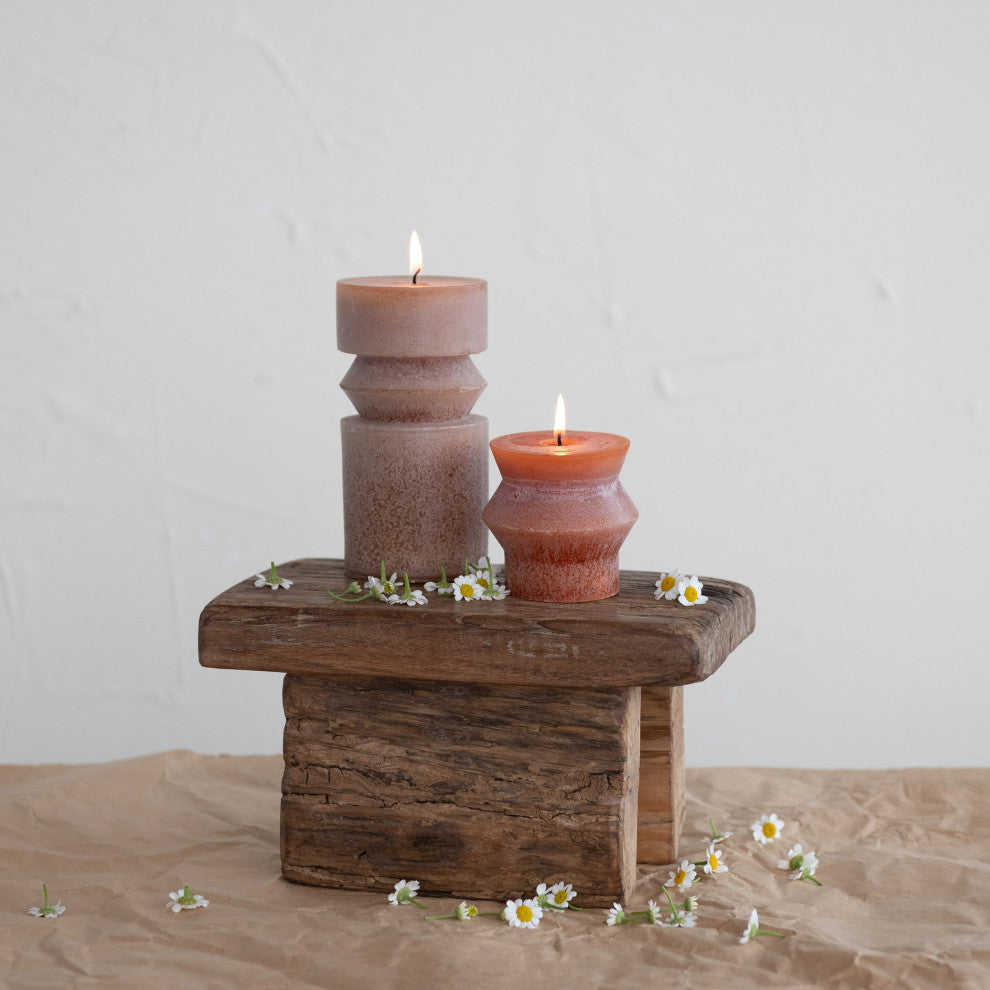 Decorative Reclaimed Wood Pedestal, Natural