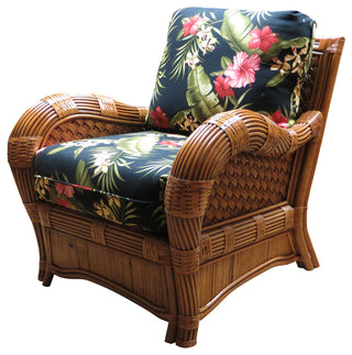 Kingston Reef Arm Chair in Cinnamon, Wheat Fabric