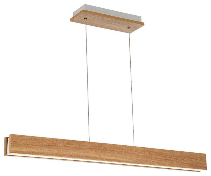 Drift LED Linear Pendant 3000K, Walnut, 38"