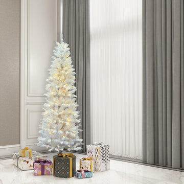 Vickerman A103266LED 6.5' White Salem Artificial Christmas Tree Pure LED Lights