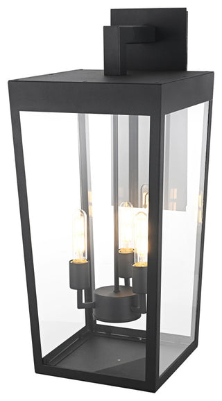 Home Living 12" Outdoor Wall Sconce, Black