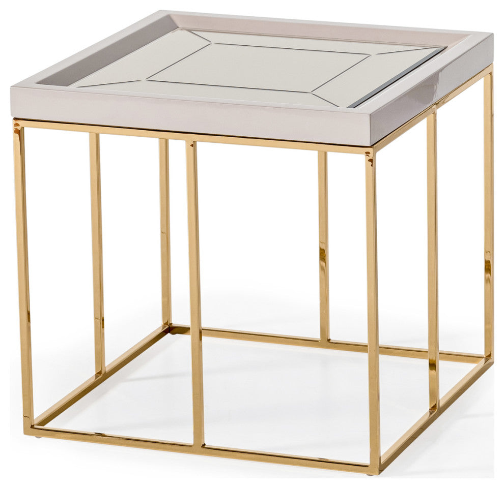 Carmela Side Table Shimmering Ivory