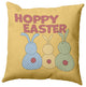Hoppy Easter Polyester Indoor Pillow, Daffodil Yellow, 16"x16"