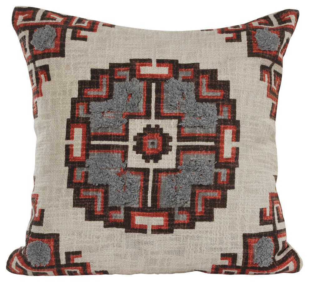 Rustic Medallion Throw Pillow