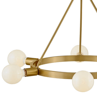 Lark Orla 36" Medium Single Tier Chandelier, Lacquered Brass