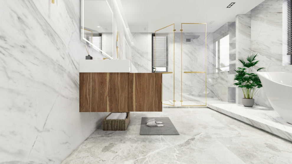 Madison 48" Wall Mounted Vanity with Reinforced Acrylic Sink, White Oak