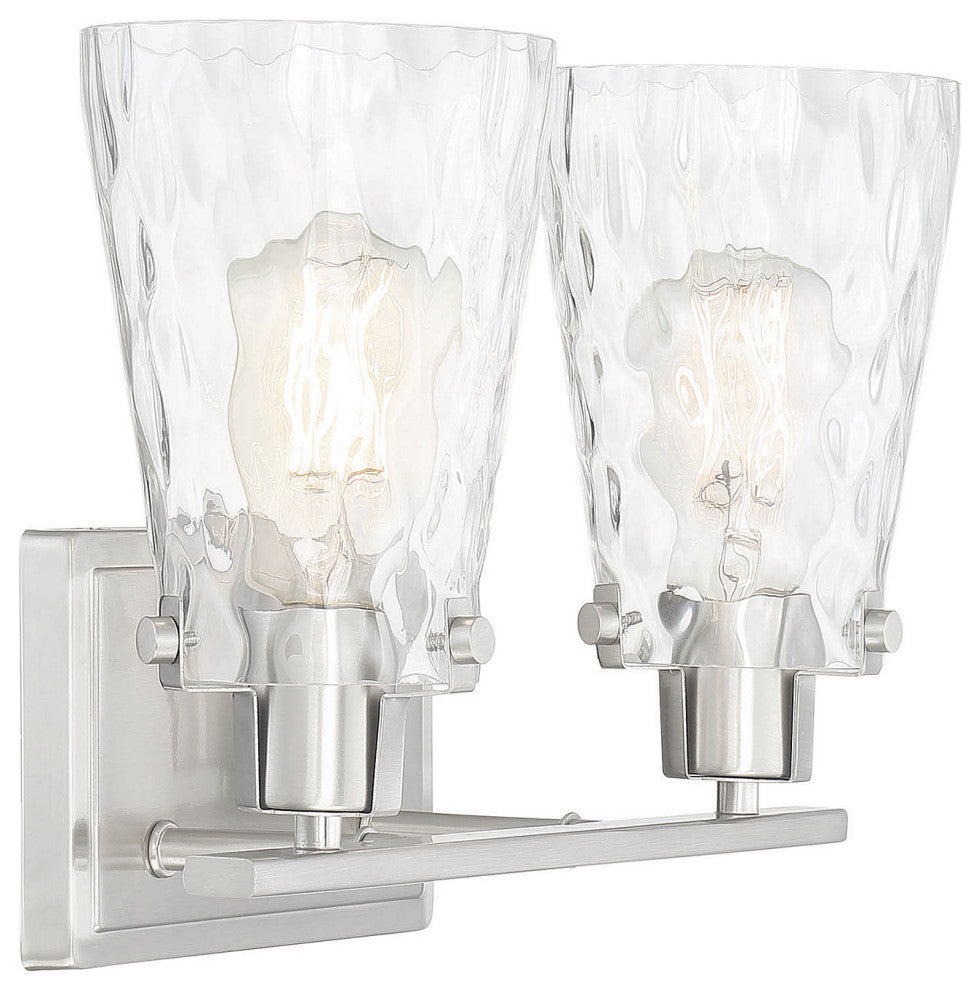 Vaughan Satin Nickel, 2-Light Bath