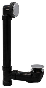 Illusionary Overflow 12" & 4" Sch. 40 ABS Bath Waste and Overflow with Tip, Polished Chrome