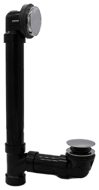 Illusionary Overflow 12" & 4" Sch. 40 ABS Bath Waste and Overflow with Tip, Polished Chrome