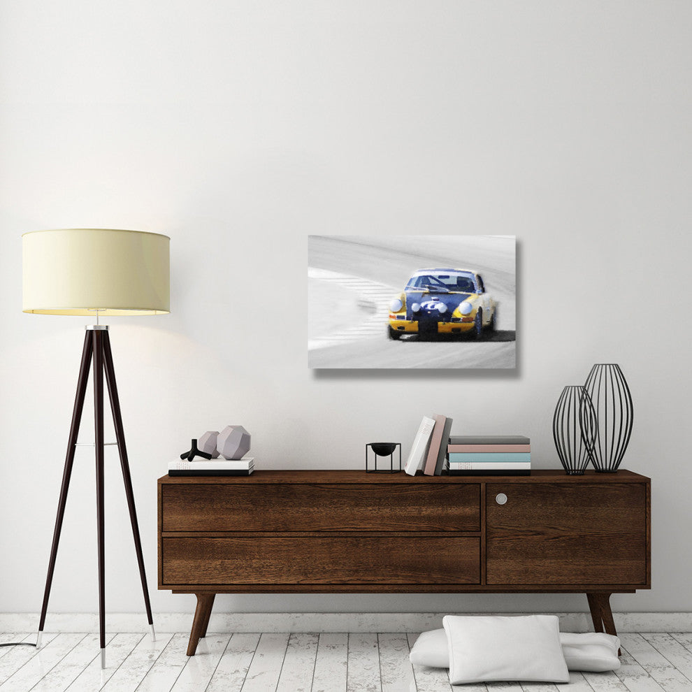 "Porsche 911 on Race Track Watercolor" Fine Art Print