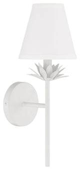 1-Light Wall Sconce in White