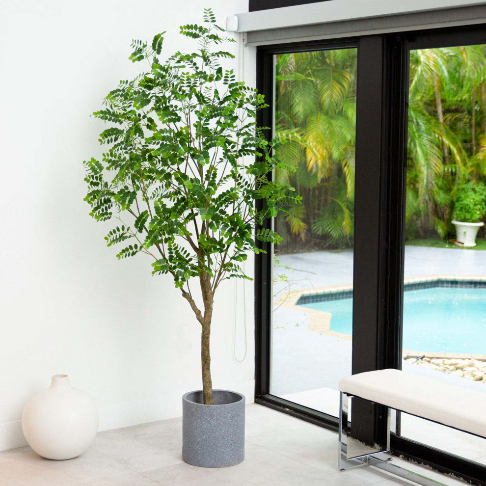 Artificial Greco Citrus Tree With Real Touch Leaves, 7'