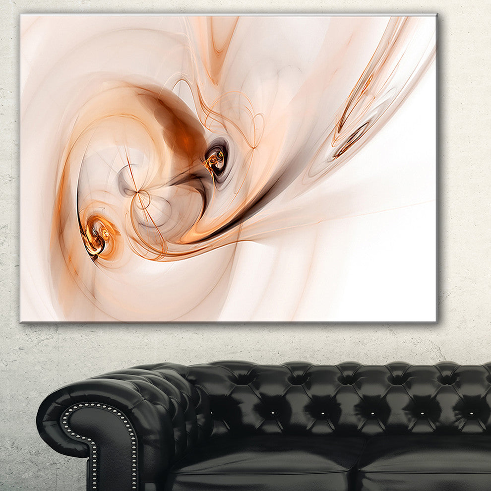 "Spiral Nebula Space Orange" Abstract Digital Canvas Print