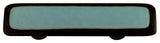 Art Glass Rectangle Bordered Pull, Black Post, Black Border Powder Blue