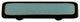 Art Glass Rectangle Bordered Pull, Black Post, Black Border Powder Blue