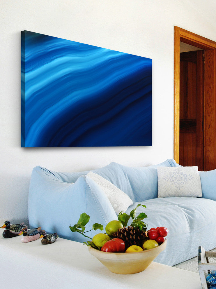 "Waves of Blue" Painting Print on Canvas
